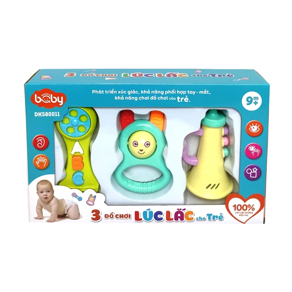 Bộ 3 Đồ Chơi Lúc Lắc Cho Trẻ - Duka DK580011